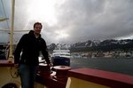 Chris bei der Ausfahrt aus dem Hafen